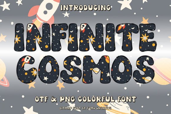 Exploring the Depths of the Infinite Cosmos Font