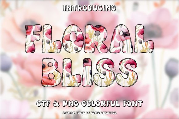 Floral Bliss: A Color Font for Modern Design
