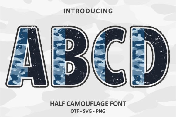 Half Camouflage: A Bold Military Font for Standout Design