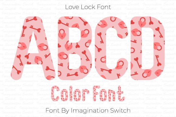 Love Lock: Where Typography Meets Captivating Color