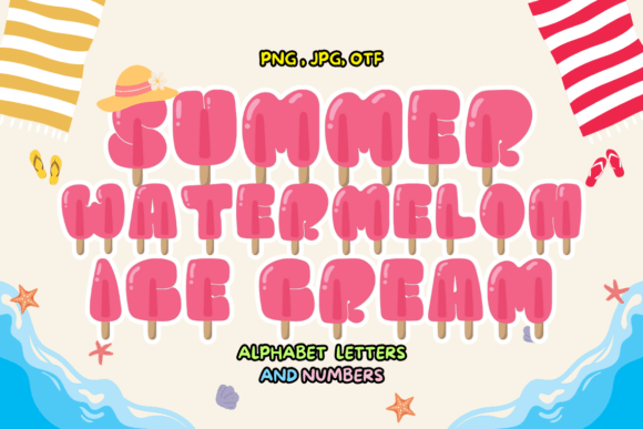 Sweeten Your Designs: The Summer Watermelon Ice Cream Color Font
