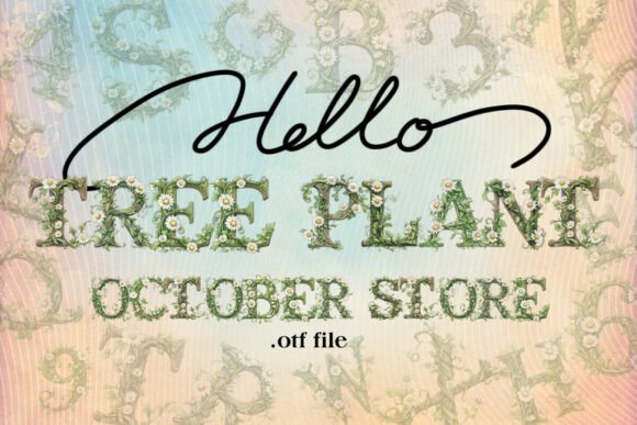 Tree Plant Alphabet Font: Where Nature Meets Your Design Projects