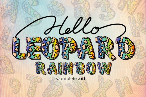 Unleash Bold Pride: The Rainbow Leopard Typeface